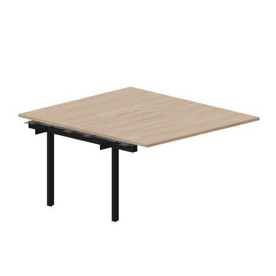 Arena UNN2TPM148 OWNR (Светлый дуб/Черный) Приставной стол на 2 рабочих места, меламиновые аутлеты