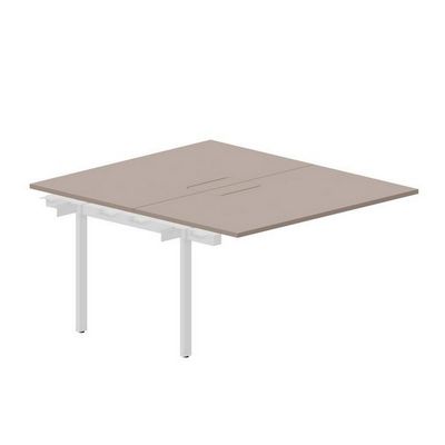 Arena UNN2TPM148 TRBL (Тортора/Белый) Приставной стол на 2 рабочих места, меламиновые аутлеты