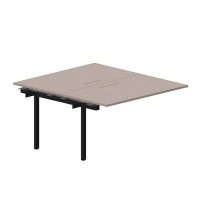 Arena UNN2TPM148 TRNR (Тортора/Черный) Приставной стол на 2 рабочих места, меламиновые аутлеты