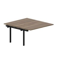 Arena UNN2TPM148 WNNR (Орех/Черный) Приставной стол на 2 рабочих места, меламиновые аутлеты