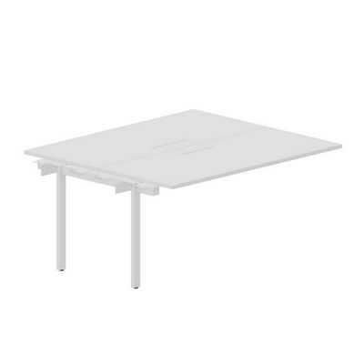 Arena UNN2TPM167 BLBL (Белый/Белый) Приставной стол на 2 рабочих места, меламиновые аутлеты