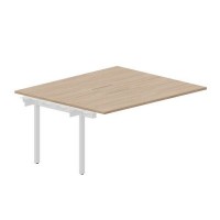 Arena UNN2TPM167 OWBL (Светлый дуб/Белый) Приставной стол на 2 рабочих места, меламиновые аутлеты