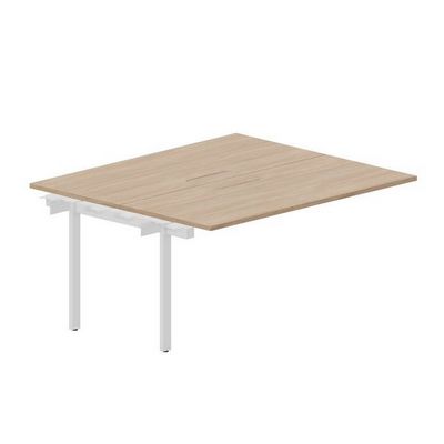 Arena UNN2TPM167 OWBL (Светлый дуб/Белый) Приставной стол на 2 рабочих места, меламиновые аутлеты