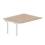 Arena UNN2TPM167 OWBL (Светлый дуб/Белый) Приставной стол на 2 рабочих места, меламиновые аутлеты
