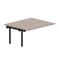 Arena UNN2TPM167 TRNR (Тортора/Черный) Приставной стол на 2 рабочих места, меламиновые аутлеты