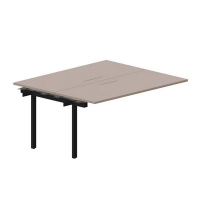 Arena UNN2TPM167 TRNR (Тортора/Черный) Приставной стол на 2 рабочих места, меламиновые аутлеты