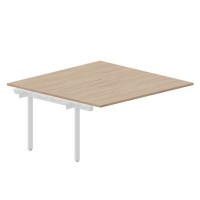 Arena UNN2TPM168 OWBL (Светлый дуб/Белый) Приставной стол на 2 рабочих места, меламиновые аутлеты