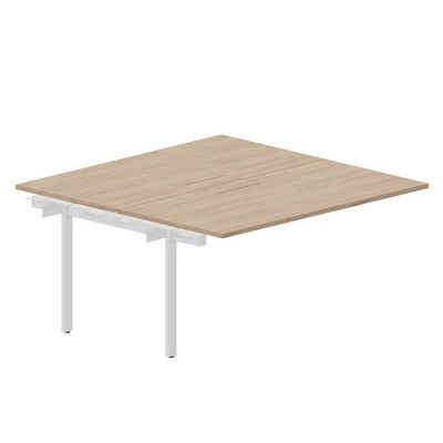 Arena UNN2TPM168 OWBL (Светлый дуб/Белый) Приставной стол на 2 рабочих места, меламиновые аутлеты