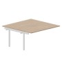 Arena UNN2TPM168 OWBL (Светлый дуб/Белый) Приставной стол на 2 рабочих места, меламиновые аутлеты