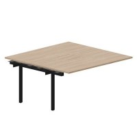 Arena UNN2TPM168 OWNR (Светлый дуб/Черный) Приставной стол на 2 рабочих места, меламиновые аутлеты