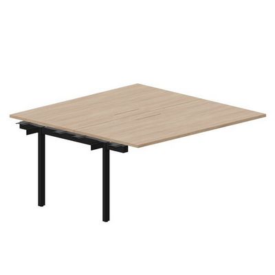 Arena UNN2TPM168 OWNR (Светлый дуб/Черный) Приставной стол на 2 рабочих места, меламиновые аутлеты