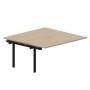 Arena UNN2TPM168 OWNR (Светлый дуб/Черный) Приставной стол на 2 рабочих места, меламиновые аутлеты