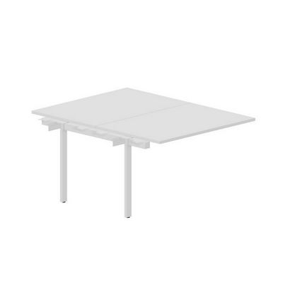 Arena UNN2TPS128 BLBL (Белый/Белый) Приставной стол на 2 рабочих места