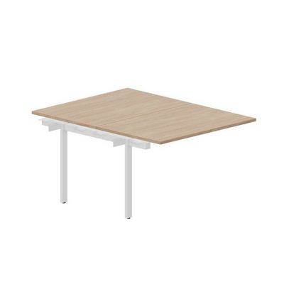 Arena UNN2TPS128 OWBL (Светлый дуб/Белый) Приставной стол на 2 рабочих места