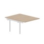 Arena UNN2TPS128 OWBL (Светлый дуб/Белый) Приставной стол на 2 рабочих места