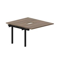 Arena UNN2TPV127 WNNR (Орех/Черный) Приставной стол на 2 рабочих места, 2 эргономичных выреза