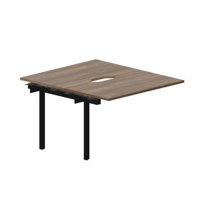 Arena UNN2TPV127 WNNR (Орех/Черный) Приставной стол на 2 рабочих места, 2 эргономичных выреза