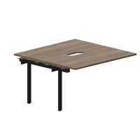 Arena UNN2TPV147 WNNR (Орех/Черный) Приставной стол на 2 рабочих места, 2 эргономичных выреза