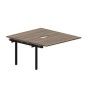 Arena UNN2TPV148 WNNR (Орех/Черный) Приставной стол на 2 рабочих места, 2 эргономичных выреза