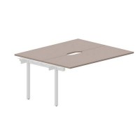 Arena UNN2TPV167 TRBL (Тортора/Белый) Приставной стол на 2 рабочих места, 2 эргономичных выреза