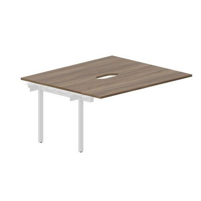 Arena UNN2TPV167 WNBL (Орех/Белый) Приставной стол на 2 рабочих места, 2 эргономичных выреза