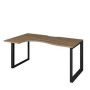 Аргентум НТМП.О-040.ЛВ (Дуб сафари/Антрацит) Стол эргономичный, левый, на О-опорах, на металлокаркасе