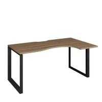 Аргентум НТМП.О-060.ПР (Дуб сафари/Антрацит) Стол эргономичный, правый, на О-опорах, на металлокаркасе