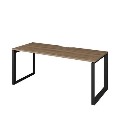 Аргентум НТМП.О-140 (Дуб сафари/Антрацит) Стол на О-опорах, на металлокаркасе