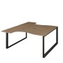 Аргентум НТМП.О.Б2-060 (Дуб сафари/Антрацит) Бенч эргономичный на 2 рабочих места, на О-опорах, на металлокаркасе