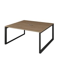 Аргентум НТМП.О.Б2-180 (Дуб сафари/Антрацит) Бенч двойной на 2 рабочих места, О-опорах, на металлокаркасе