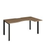 Аргентум НТМП.П-040.ПР (Дуб сафари/Антрацит) Стол эргономичный, правый, на П-опорах, на металлокаркасе