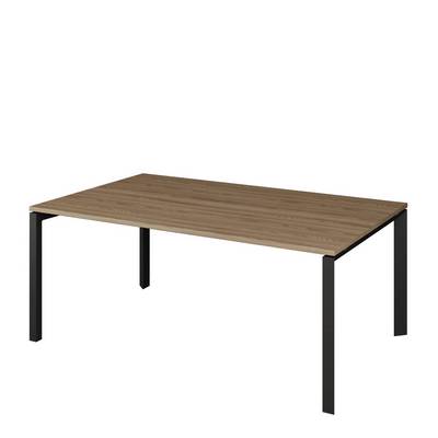 Аргентум НТМП.П.200.11 (Дуб сафари/Антрацит) Стол переговорный, на П-опорах, на металлокаркасе