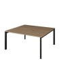Аргентум НТМП.П.Б2-140 (Дуб сафари/Антрацит) Бенч двойной на 2 рабочих места, на П-опорах, на металлокаркасе