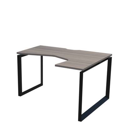 Аргентум НТМП.О-040.ПР (Лиственница/Антрацит) Стол эргономичный, правый, на О-опорах, на металлокаркасе