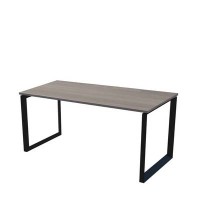 Аргентум НТМП.О.140.11 (Лиственница/Антрацит) Стол переговорный, на О-опорах, на металлокаркасе