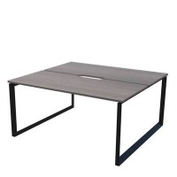 Аргентум НТМП.О.Б2-160 (Лиственница/Антрацит) Бенч двойной на 2 рабочих места, О-опорах, на металлокаркасе