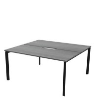 Аргентум НТМП.П.Б2-200 (Лиственница/Антрацит) Бенч двойной на 2 рабочих места, на П-опорах, на металлокаркасе