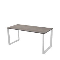 Аргентум НТМП.О.140.11 (Лиственница/Белый) Стол переговорный, на О-опорах, на металлокаркасе