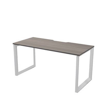 Аргентум НТМП.О-180 (Лиственница/Белый) Стол на О-опорах, на металлокаркасе