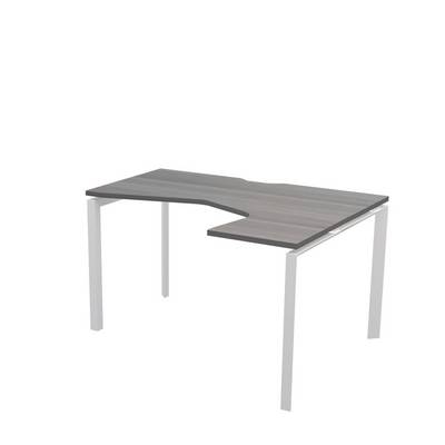 Аргентум НТМП.П-060.ПР (Лиственница/Белый) Стол эргономичный, правый, на П-опорах, на металлокаркасе