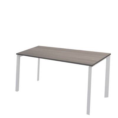 Аргентум НТМП.П.140.11 (Лиственница/Белый) Стол переговорный, на П-опорах, на металлокаркасе