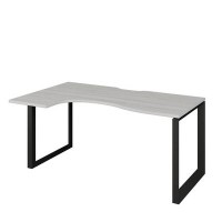 Аргентум НТМП.О-060.ЛВ (Сосна Винтер/Антрацит) Стол эргономичный, левый, на О-опорах, на металлокаркасе