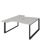 Аргентум НТМП.О.Б2-060 (Сосна Винтер/Антрацит) Бенч эргономичный на 2 рабочих места, на О-опорах, на металлокаркасе
