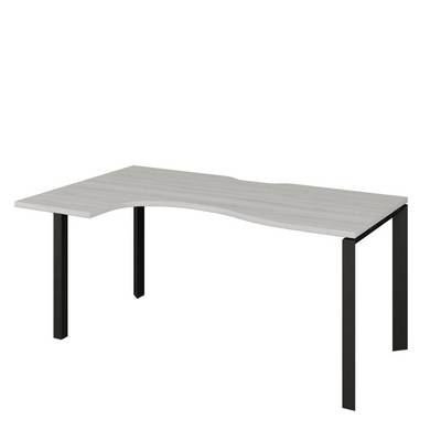 Аргентум НТМП.П-040.ЛВ (Сосна Винтер/Антрацит) Стол эргономичный, левый, на П-опорах, на металлокаркасе