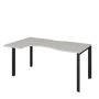 Аргентум НТМП.П-060.ЛВ (Сосна Винтер/Антрацит) Стол эргономичный, левый, на П-опорах, на металлокаркасе