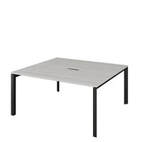 Аргентум НТМП.П.Б2-200 (Сосна Винтер/Антрацит) Бенч двойной на 2 рабочих места, на П-опорах, на металлокаркасе