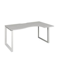 Аргентум НТМП.О-040.ПР (Сосна Винтер/Белый) Стол эргономичный, правый, на О-опорах, на металлокаркасе