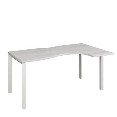 Аргентум НТМП.П-060.ПР (Сосна Винтер/Белый) Стол эргономичный, правый, на П-опорах, на металлокаркасе