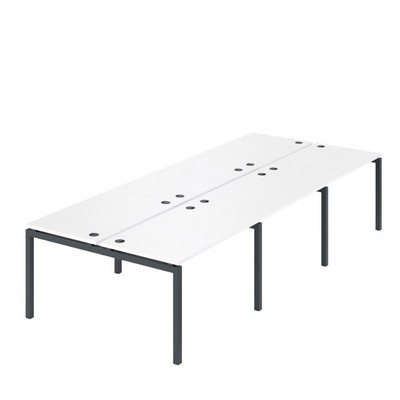 Арго АМБ-005-6 (Белый/Антрацит) Бенч двойной на 6рм