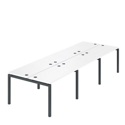 Арго АМБ-005.60-6 (Белый/Антрацит) Бенч двойной на 6рм